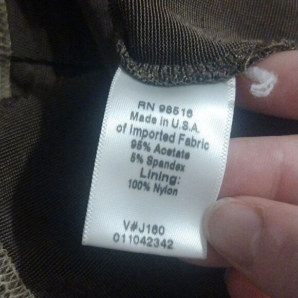 Coldwater Creek Women's Size Medium Stretchy Taupe Button up Jacket with Hoodie - Picture 11 of 13